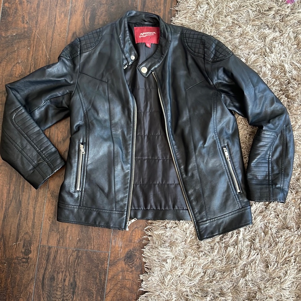 Arizona faux leather jacket size large